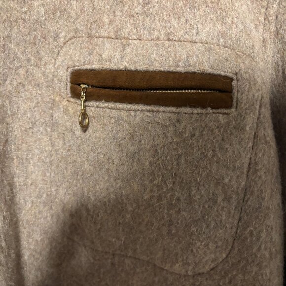 Vintage Gokey’s Suede Shoulder patch brown wool sweater - Medium/ Large - Picture 6 of 14